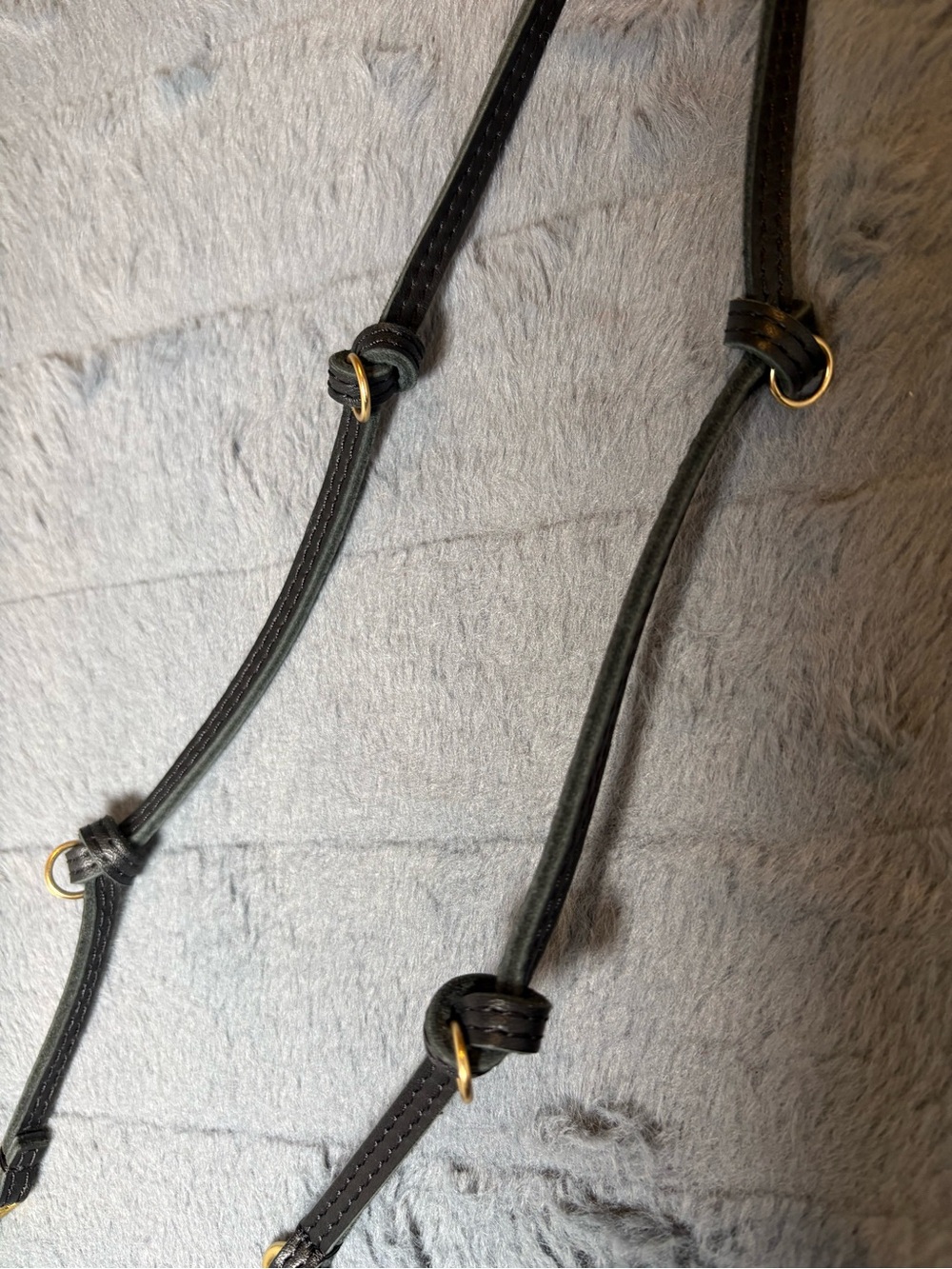 Clare V black leather knotted shoulder strap with O rings - Picture 3 of 5